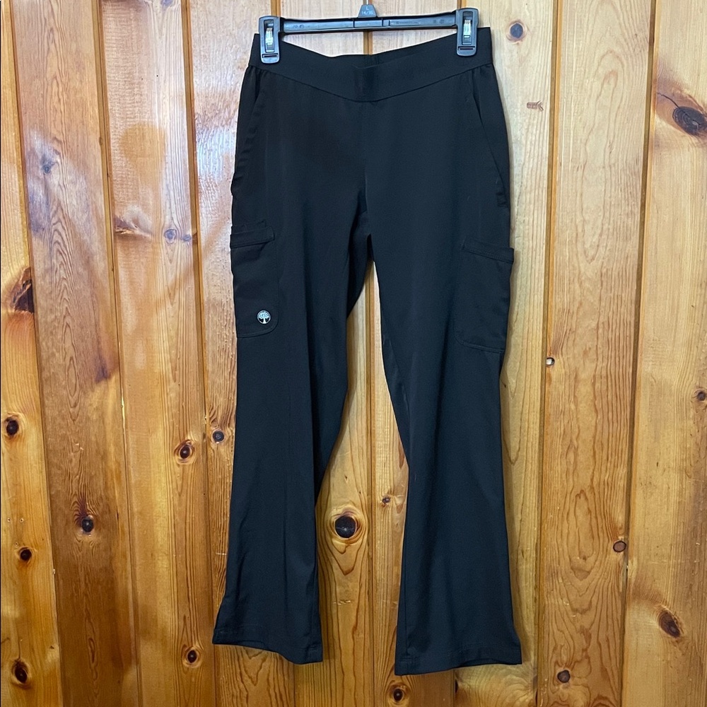 Black Women's Cargo Pants HH works healing hands scrub nurse pants size small